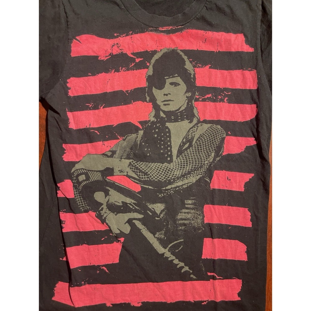 Mosquitohead David Bowie Ziggy Stardust Y2K Vintage Women's T-Shirt Preowned - Picture 2 of 7